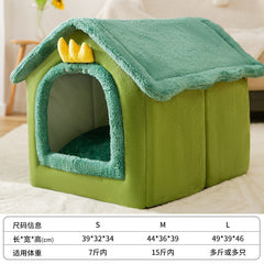 Warm House for Small Dogs and Cats, Removable Pet Bed