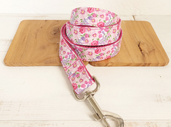 Pink Classic Dog Collar and Leash Set