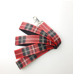 Check Pattern Dog Collar and Leash Set