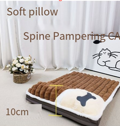 Thick Warm Pet Bed with Removable Cover for Dogs & Cats