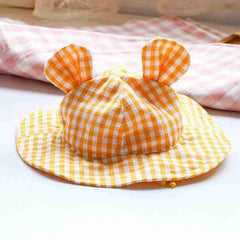 Adjustable Pet Dog Hat - Cute Checkered Summer Cap