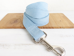 Light Blue Dog Collar and Leash Set