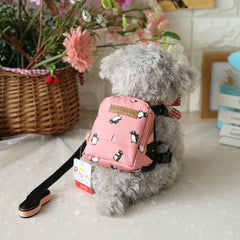 Petstyle Cartoon Dog Backpack with Leash for Pets