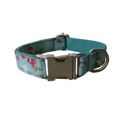 Green Rose Dog Collar and Leash for Pets