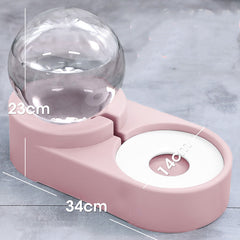 Automatic Pet Dog Cat Feeder with Fountain 1.8L Bowl