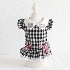 Plaid Skirt Collar for Pet Dogs and Cats