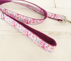 Floral Pattern Pet Leash, Purple for Large Dogs
