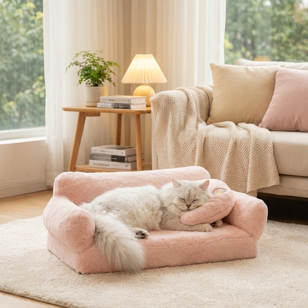 Four-Season Soft Cat Nest Warm & Washable Pet Bed
